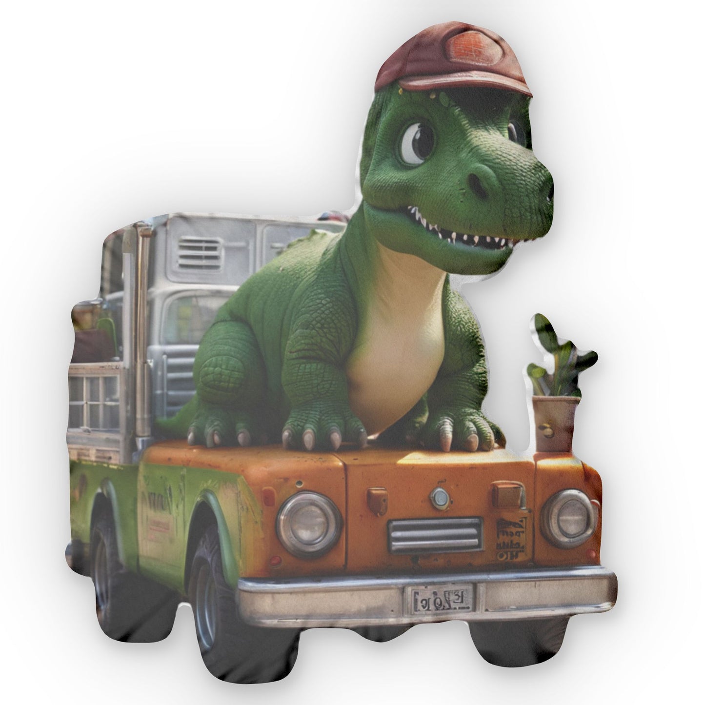 Dino Truck Pillow (Bob)