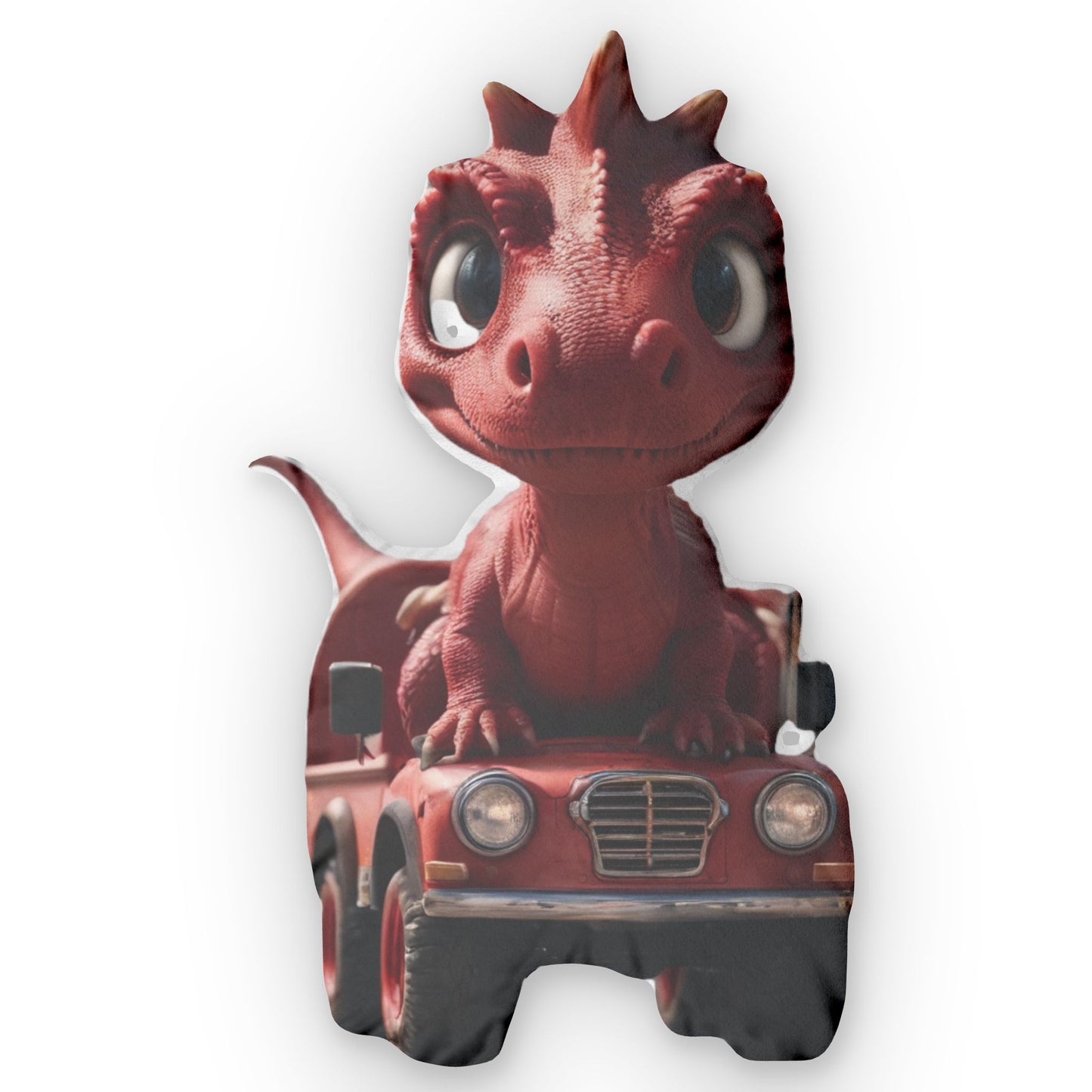 Dino Truck Pillow