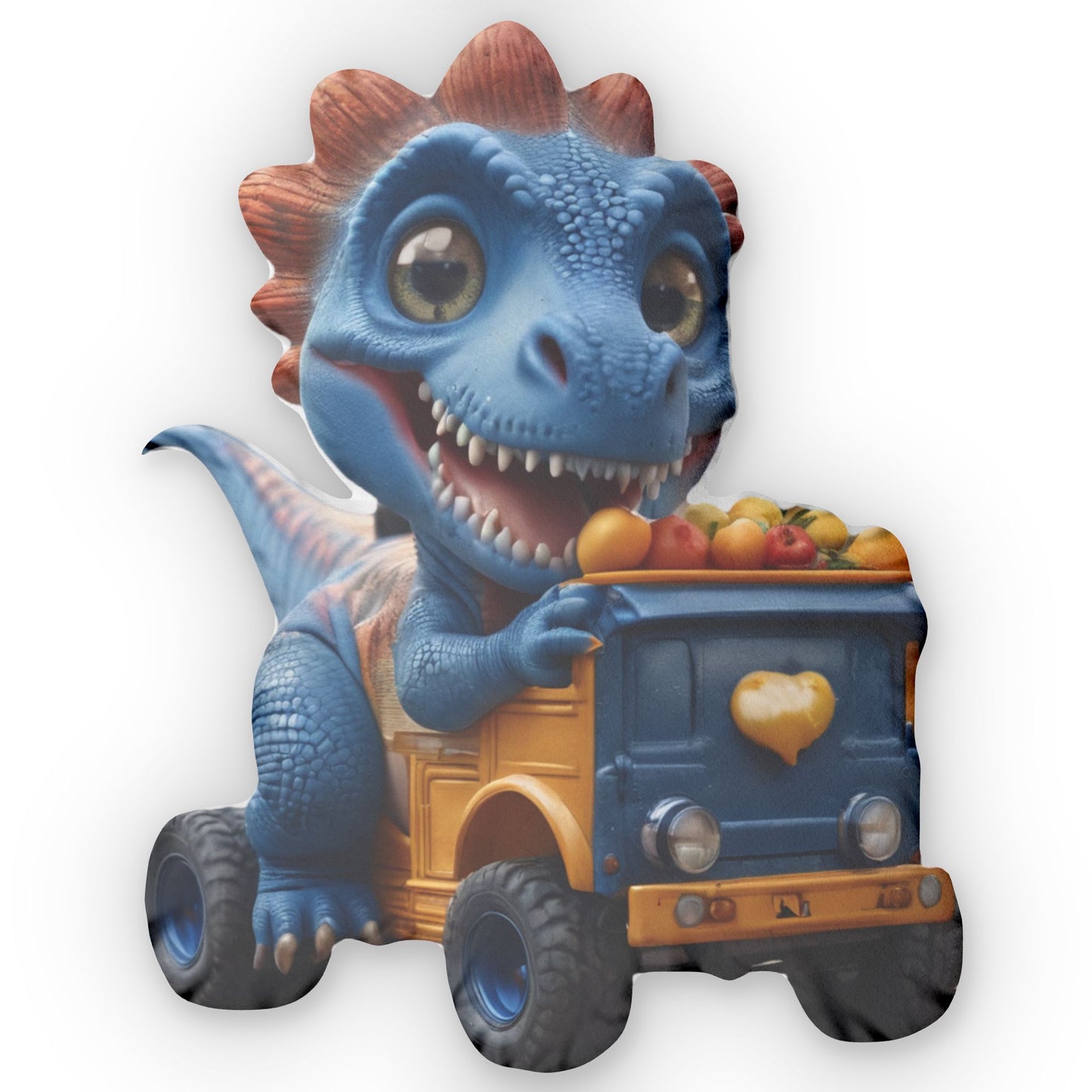 Dino Truck Pillow