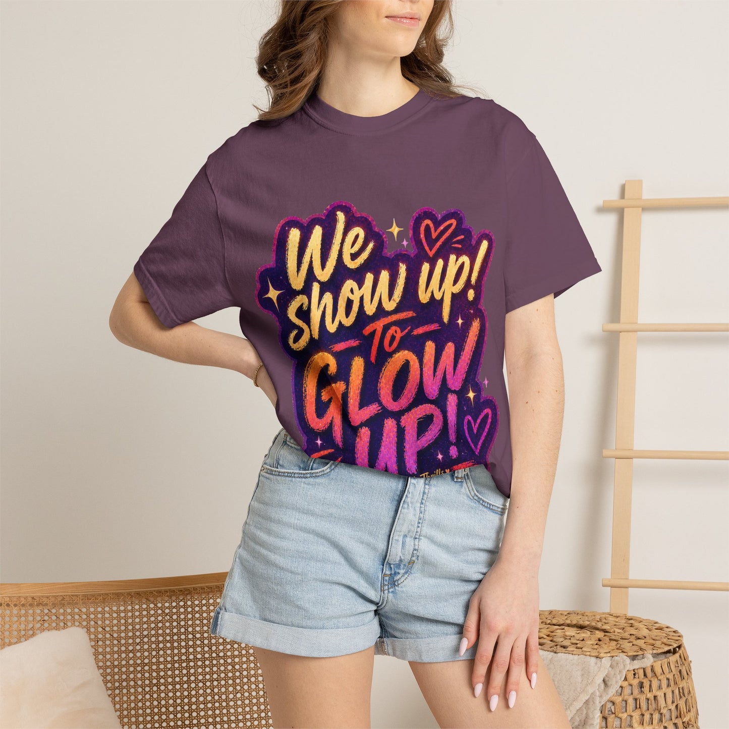 Show Up → Glow Up Tee