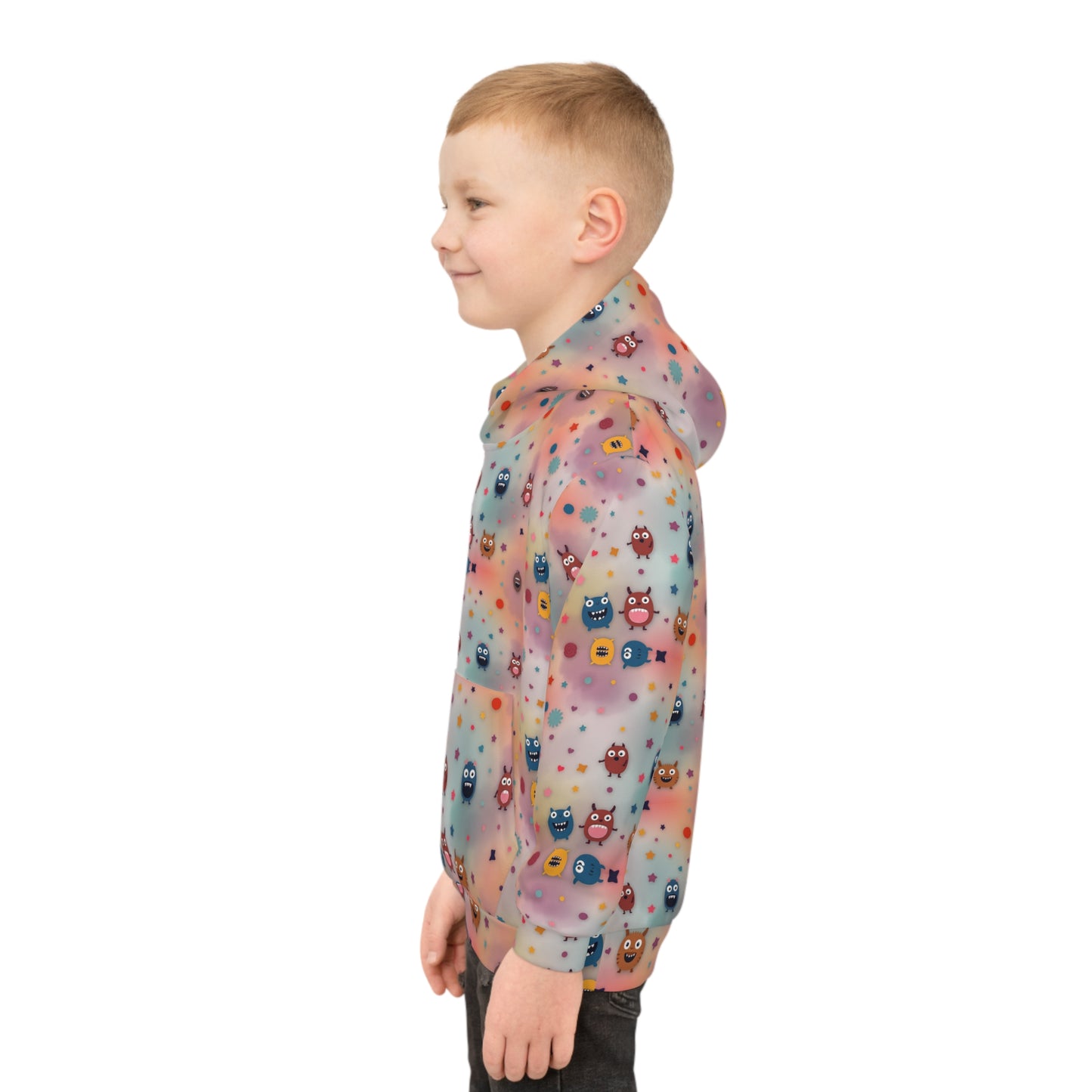 Pastel Polka Monster Parade Youth Hoodie