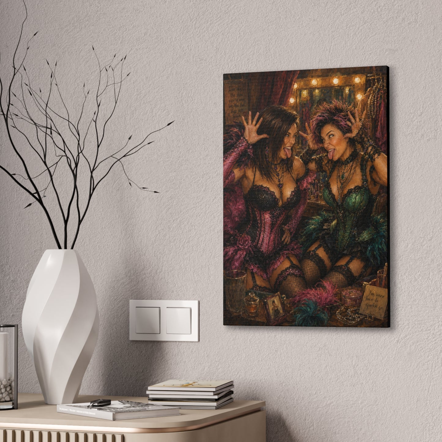Partners in Mischief – Playful Burlesque Cabaret Art Print