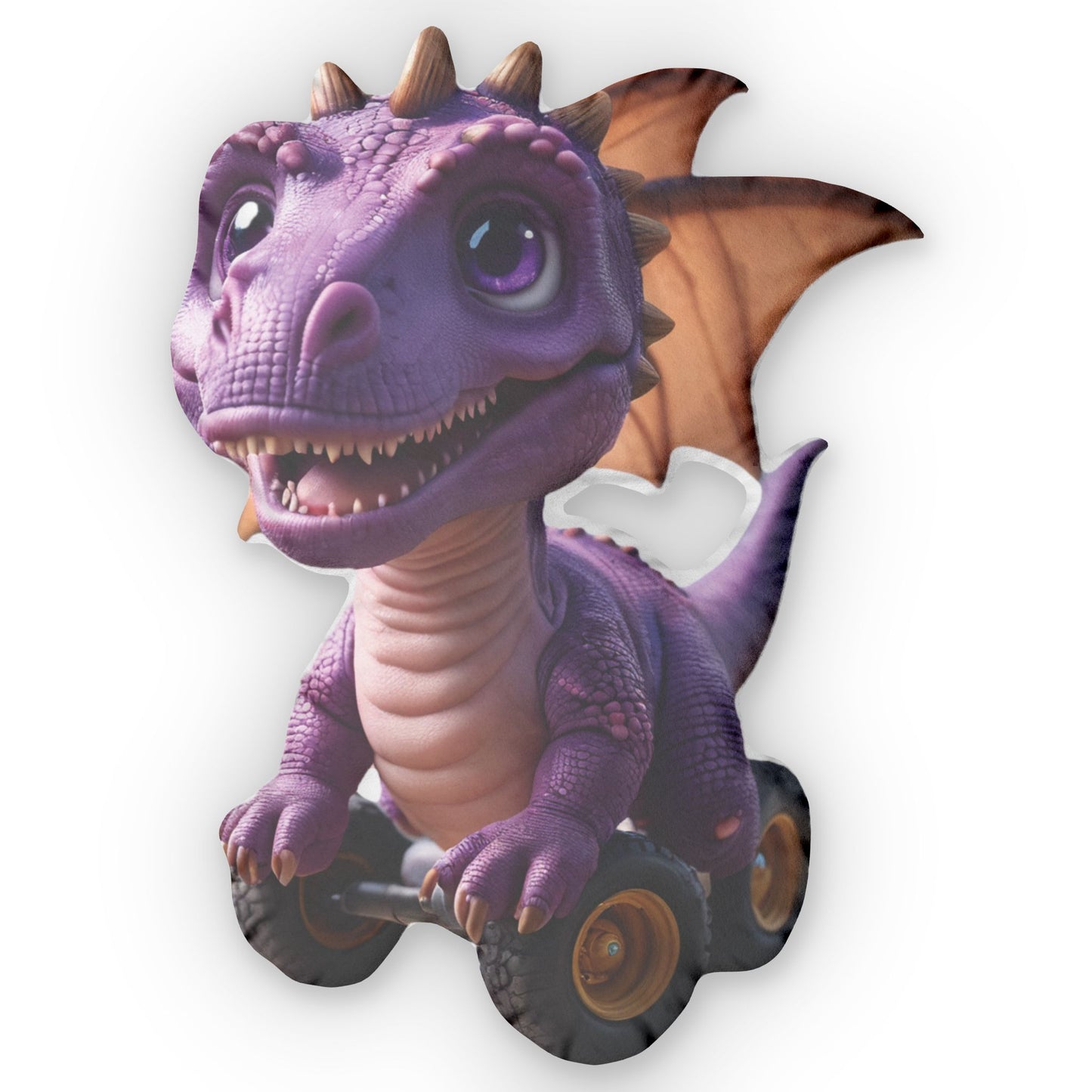 Dino Truck Pillow