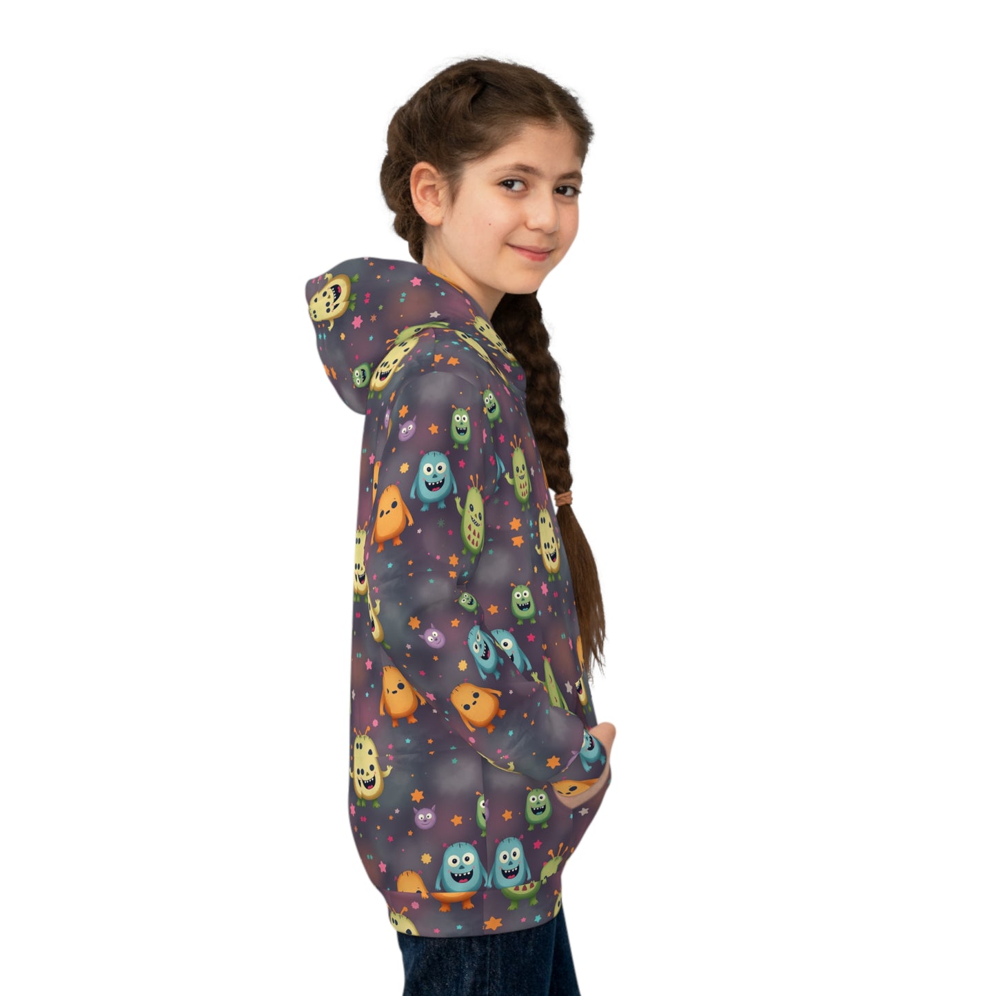 Starry Monster Mischief Youth Hoodie