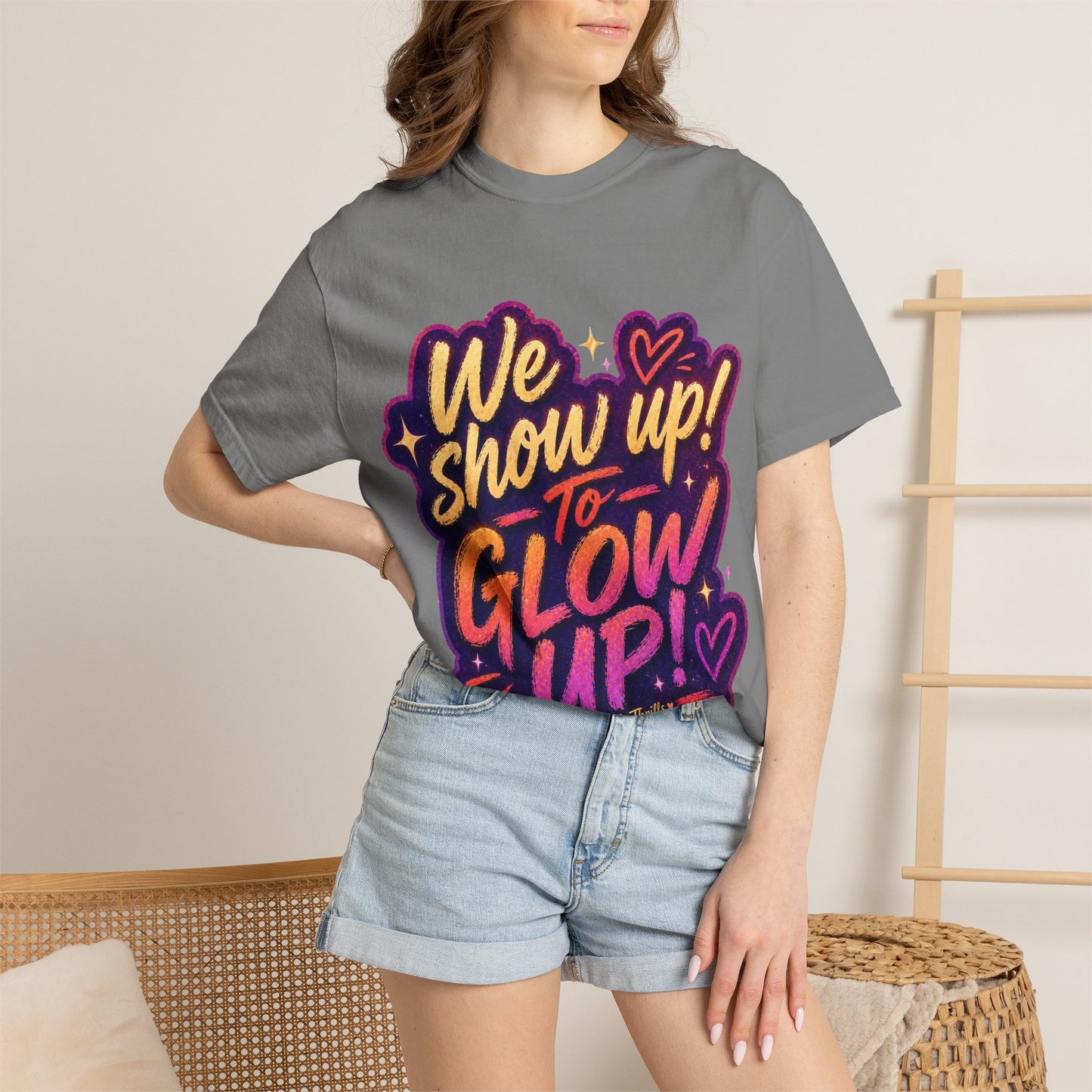 Show Up → Glow Up Tee