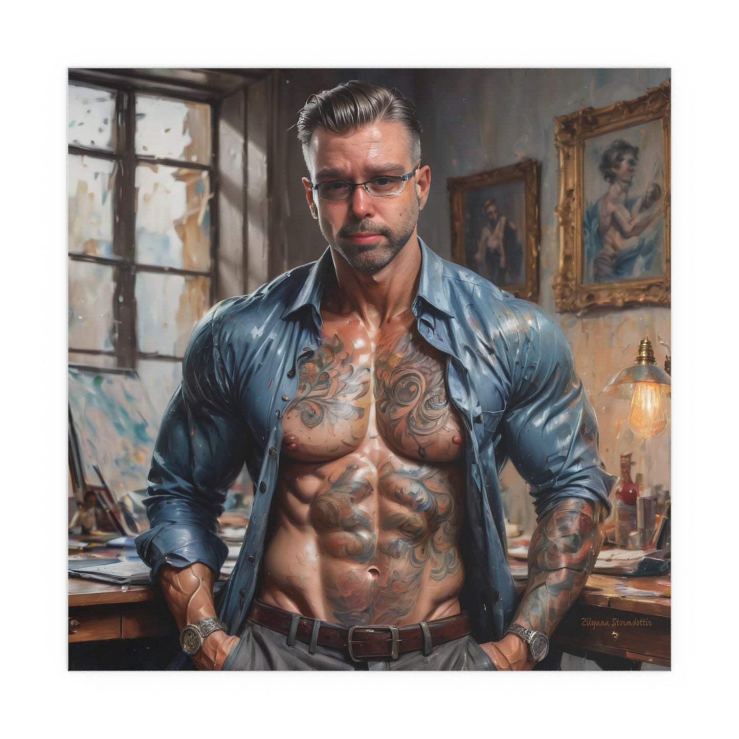 Indoor and Outdoor Silk Posters (Square 2)
