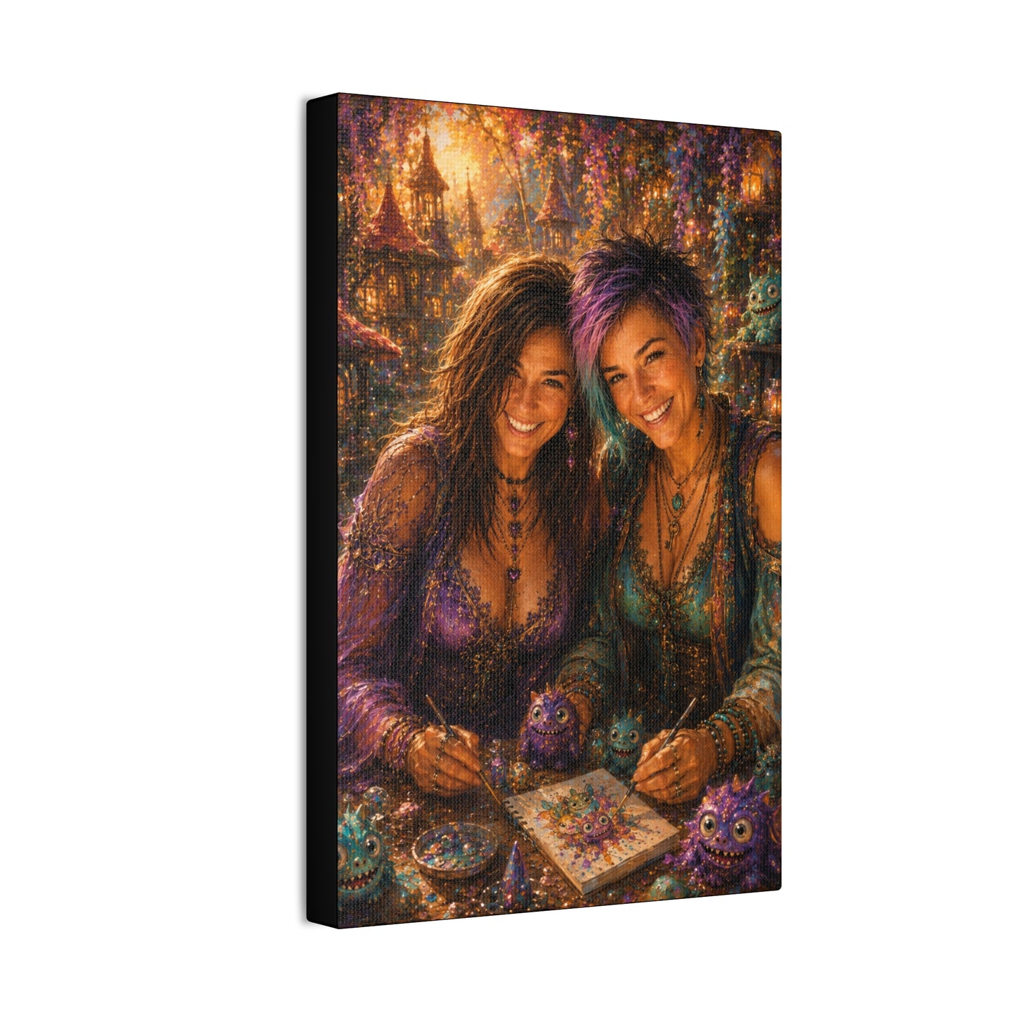 Mischief Makers – Whimsical Best Friends Fantasy Art Print