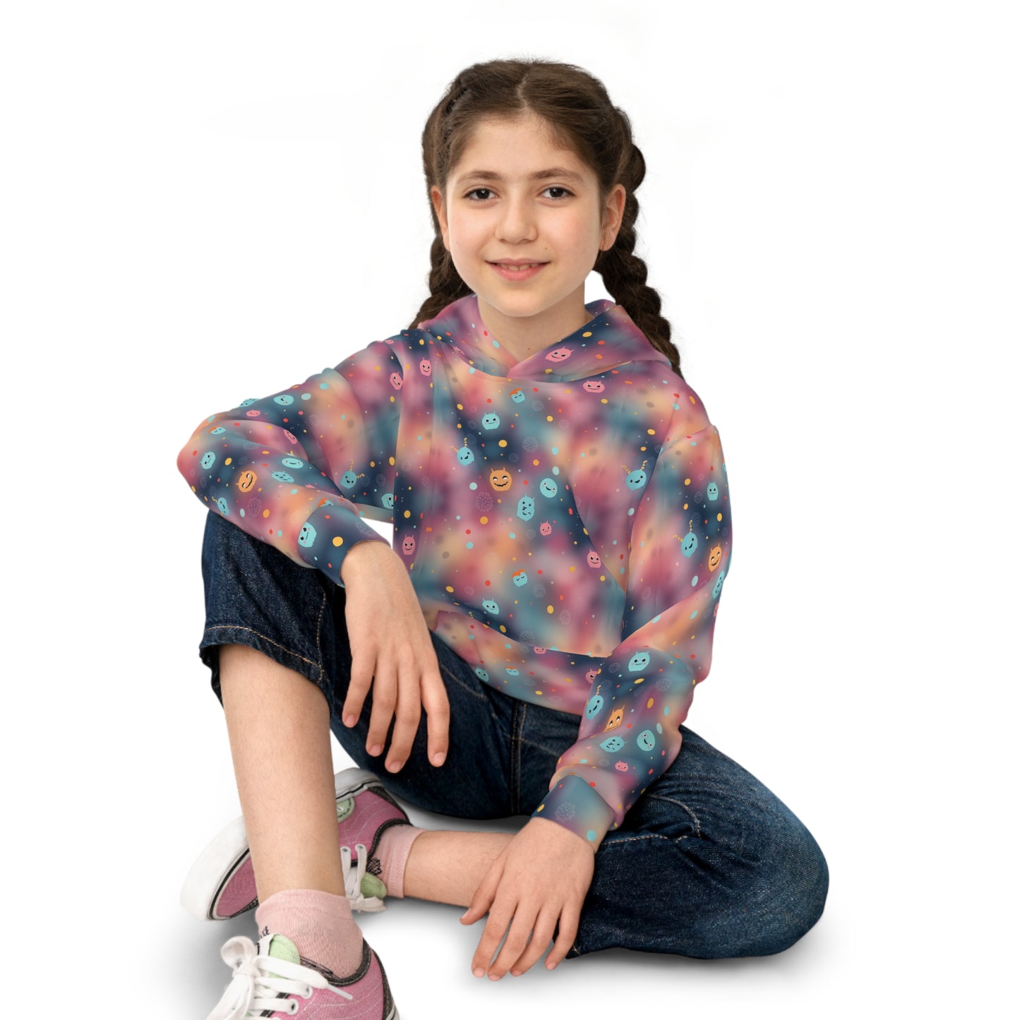 Cosmic Monster Confetti Youth Hoodie
