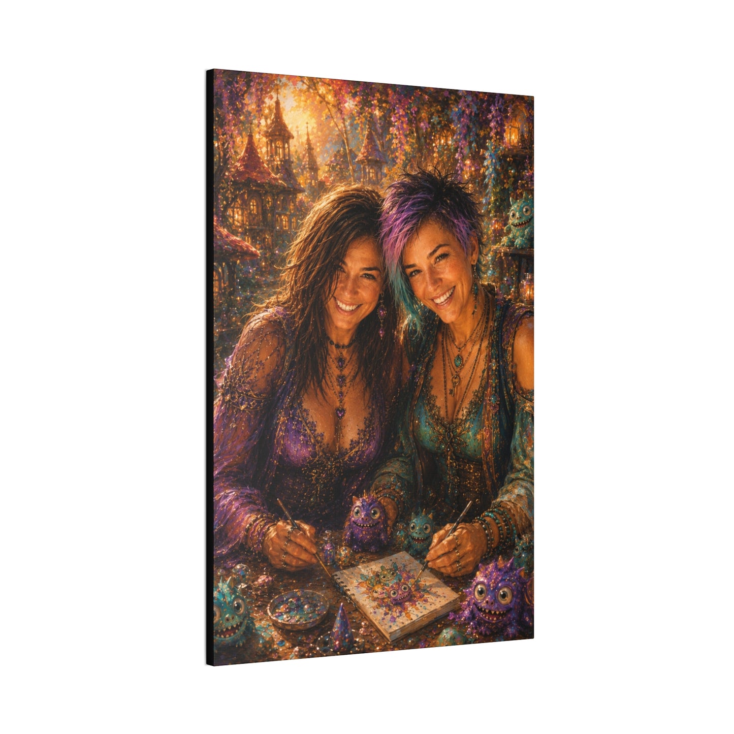 Mischief Makers – Whimsical Best Friends Fantasy Art Print