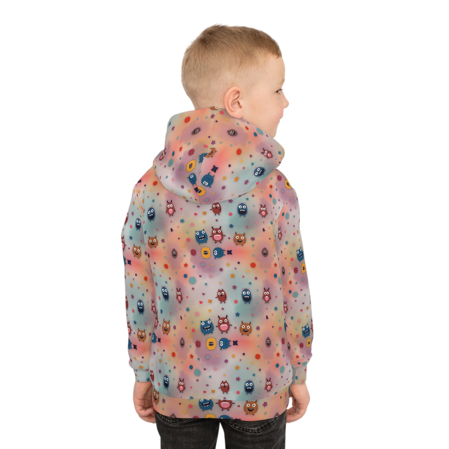 Pastel Polka Monster Parade Youth Hoodie