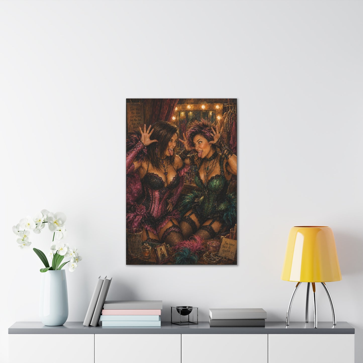 Partners in Mischief – Playful Burlesque Cabaret Art Print