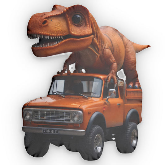 Dino Truck Pillow