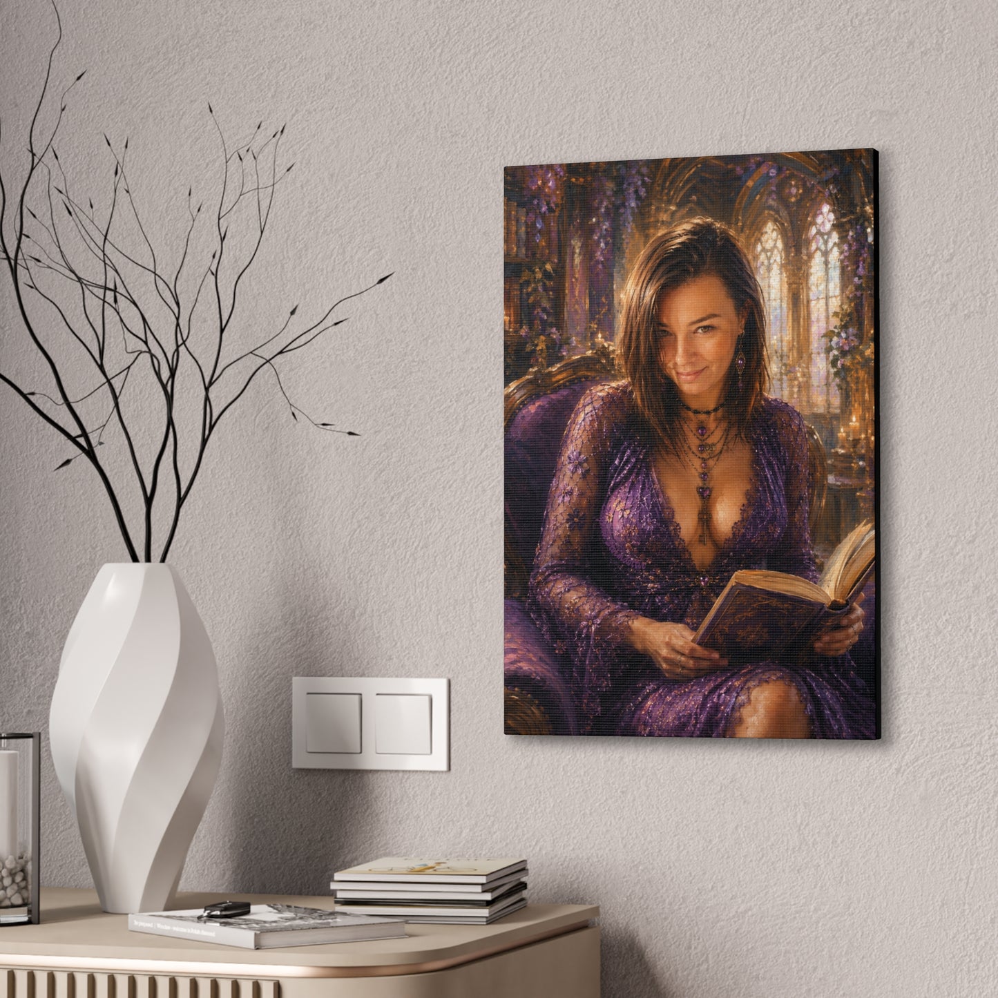 A Little Bedtime Magic – Dark Academia Book Lover Art Print