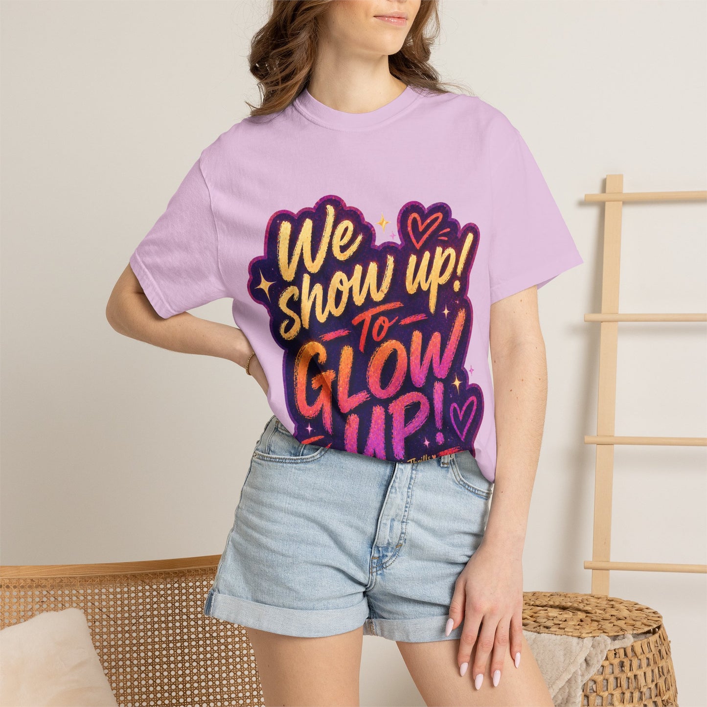 Show Up → Glow Up Tee