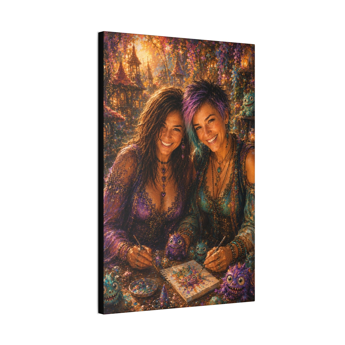 Mischief Makers – Whimsical Best Friends Fantasy Art Print