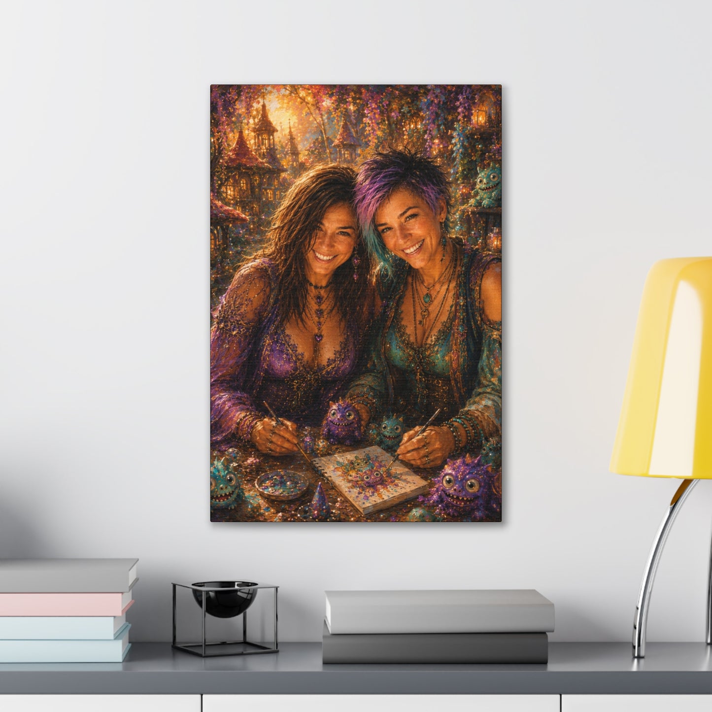Mischief Makers – Whimsical Best Friends Fantasy Art Print