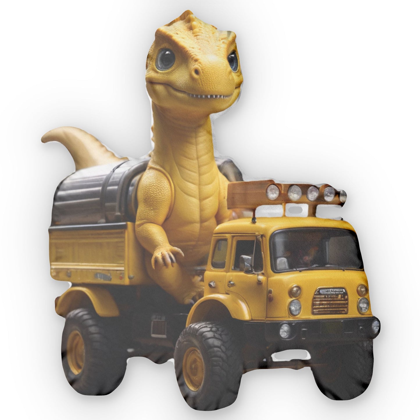 Dino Truck Pillow