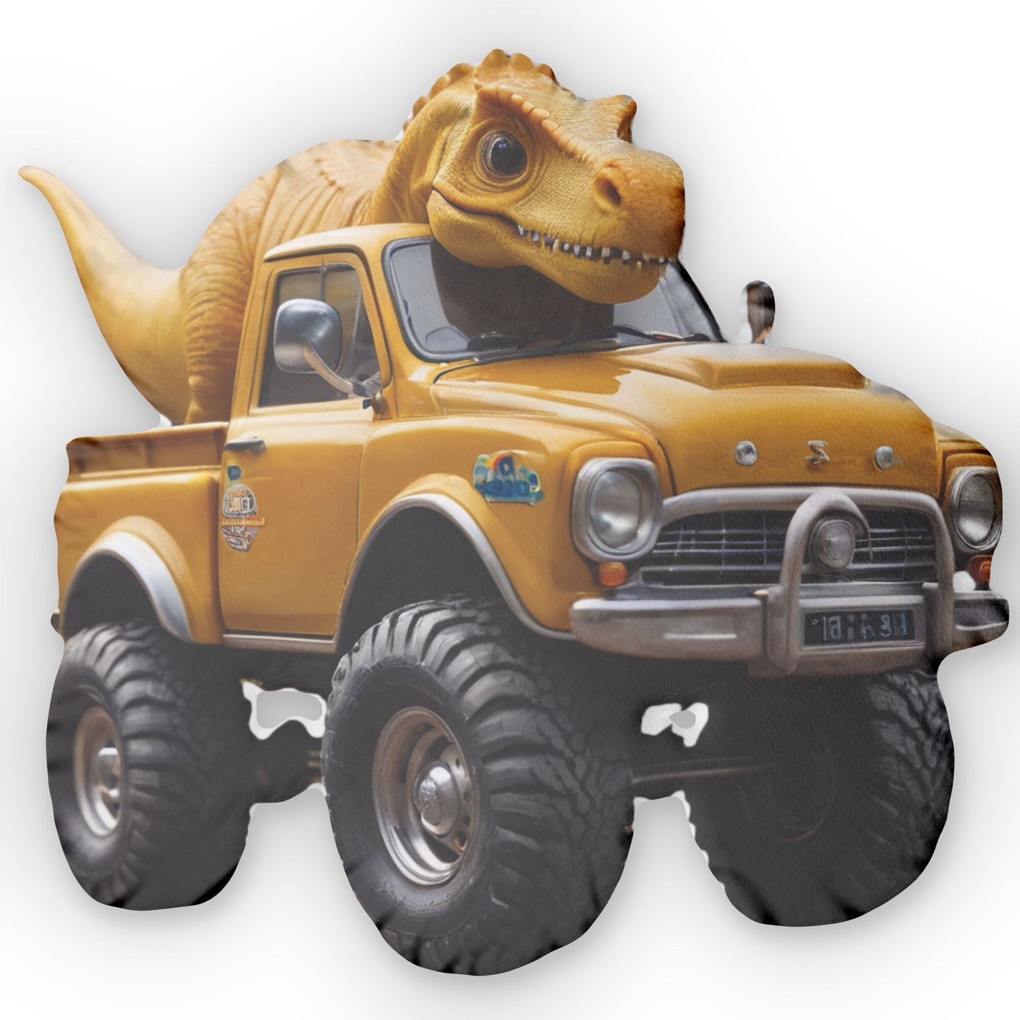 Dino Truck Pillow