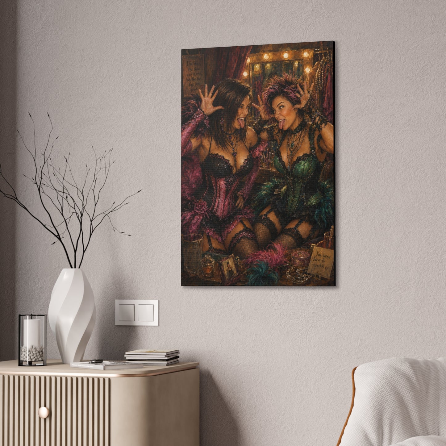 Partners in Mischief – Playful Burlesque Cabaret Art Print