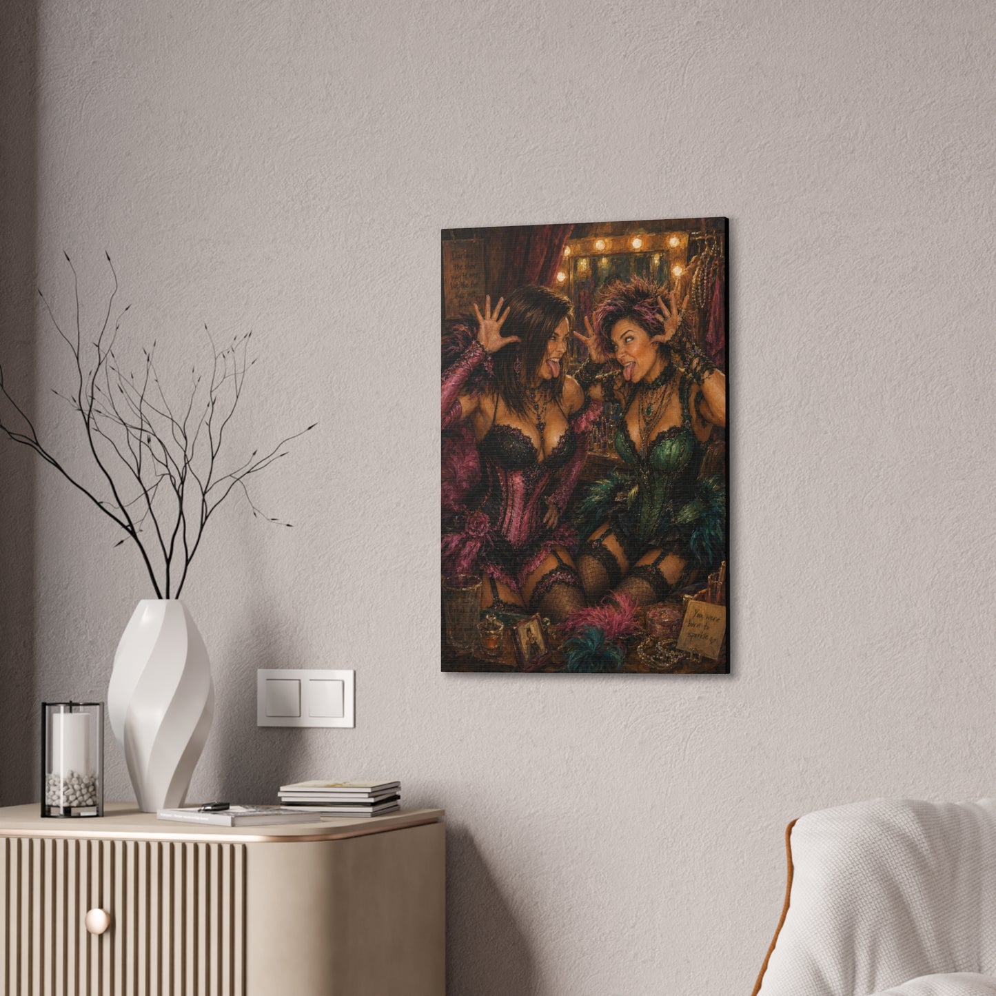 Partners in Mischief – Playful Burlesque Cabaret Art Print