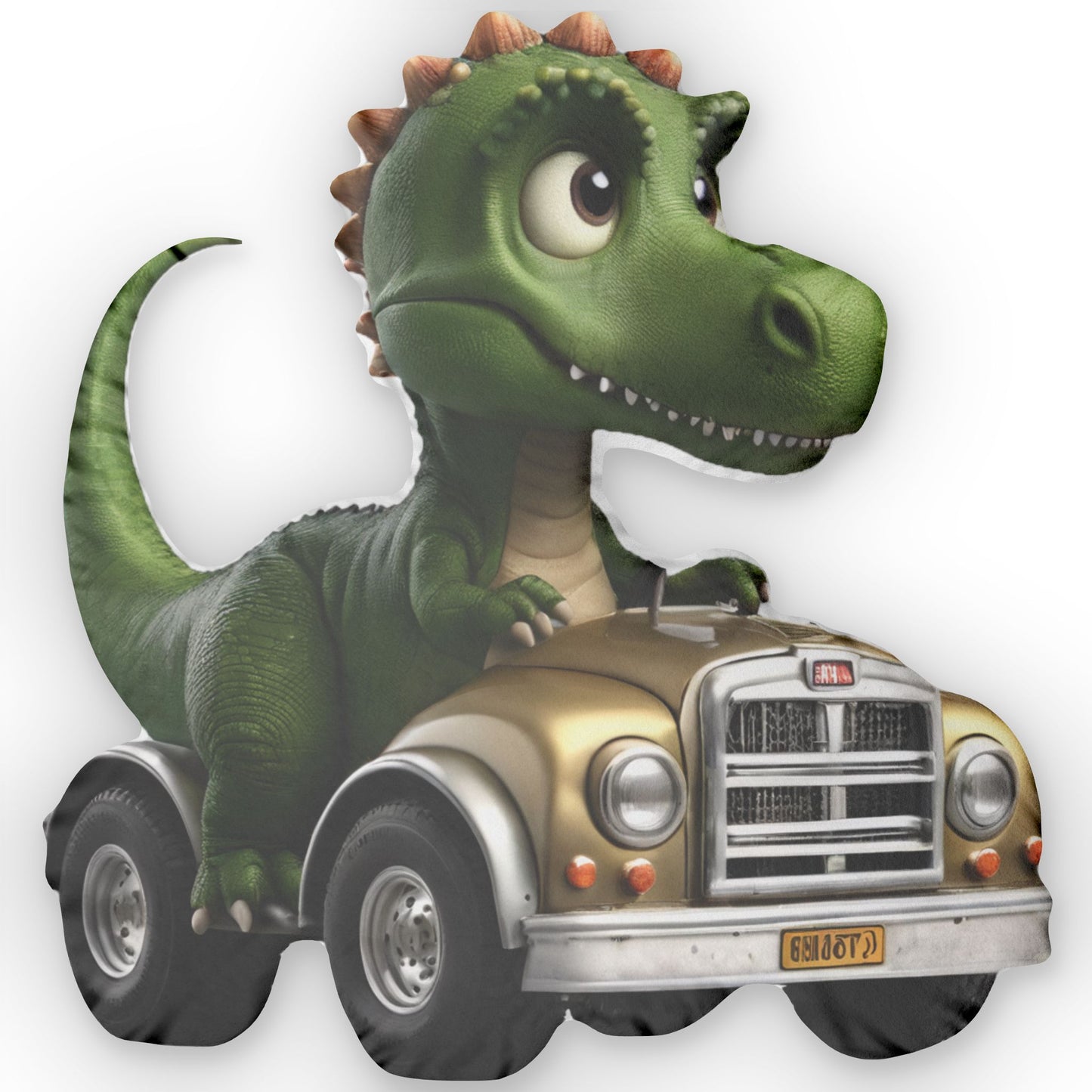 Dino Truck Pillow