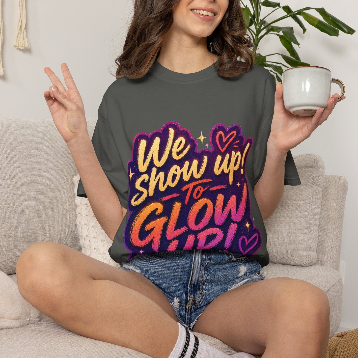 Show Up → Glow Up Tee