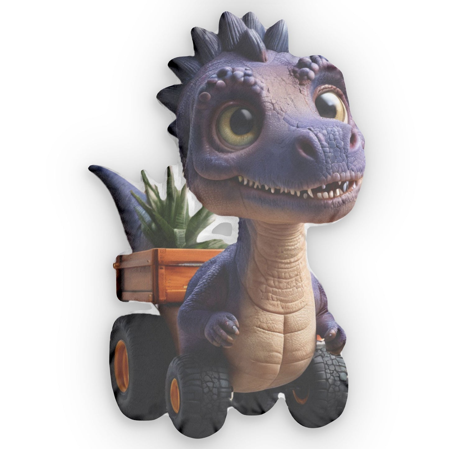 Dino Truck Pillow