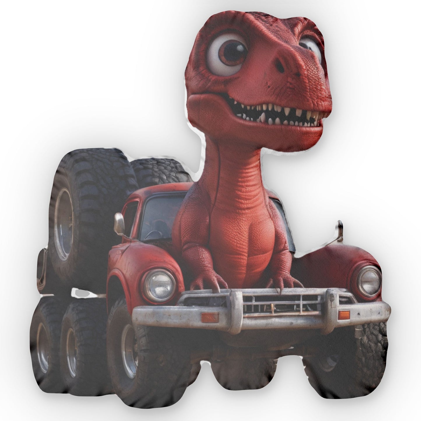 Dino Truck Pillow