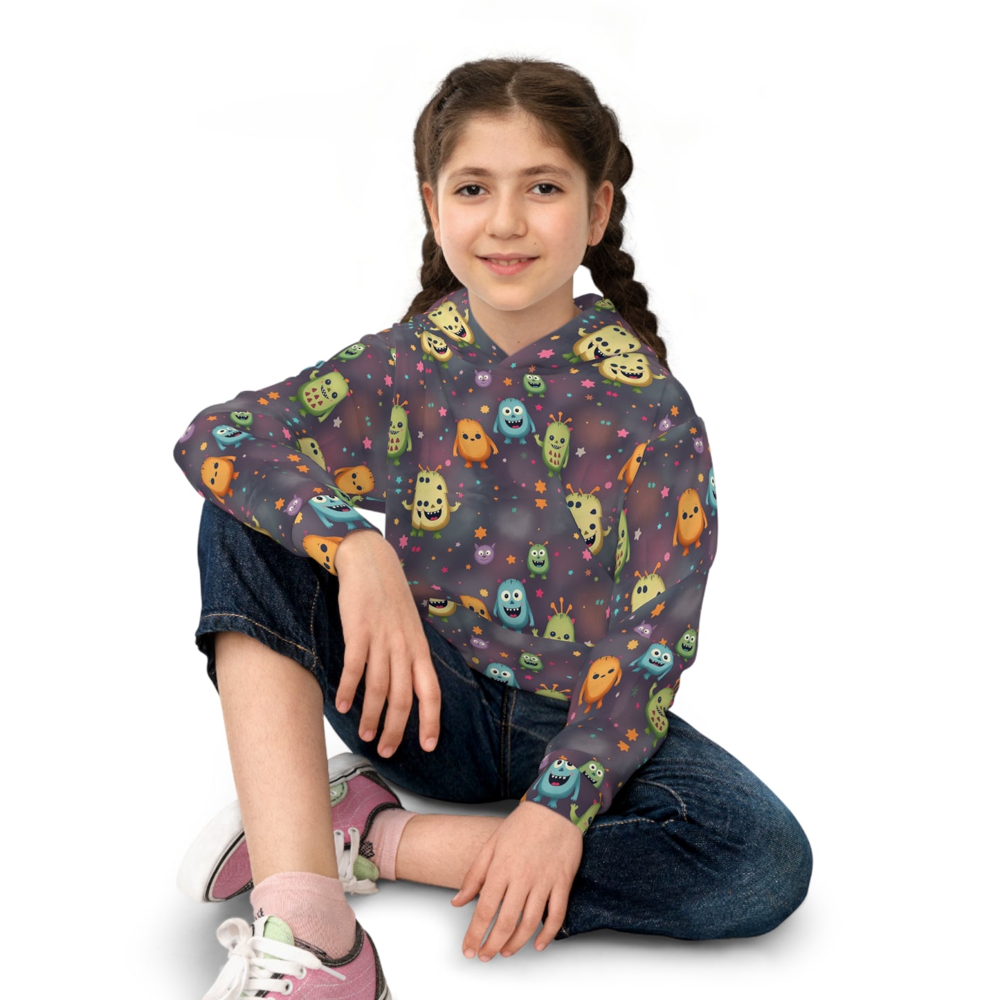 Starry Monster Mischief Youth Hoodie
