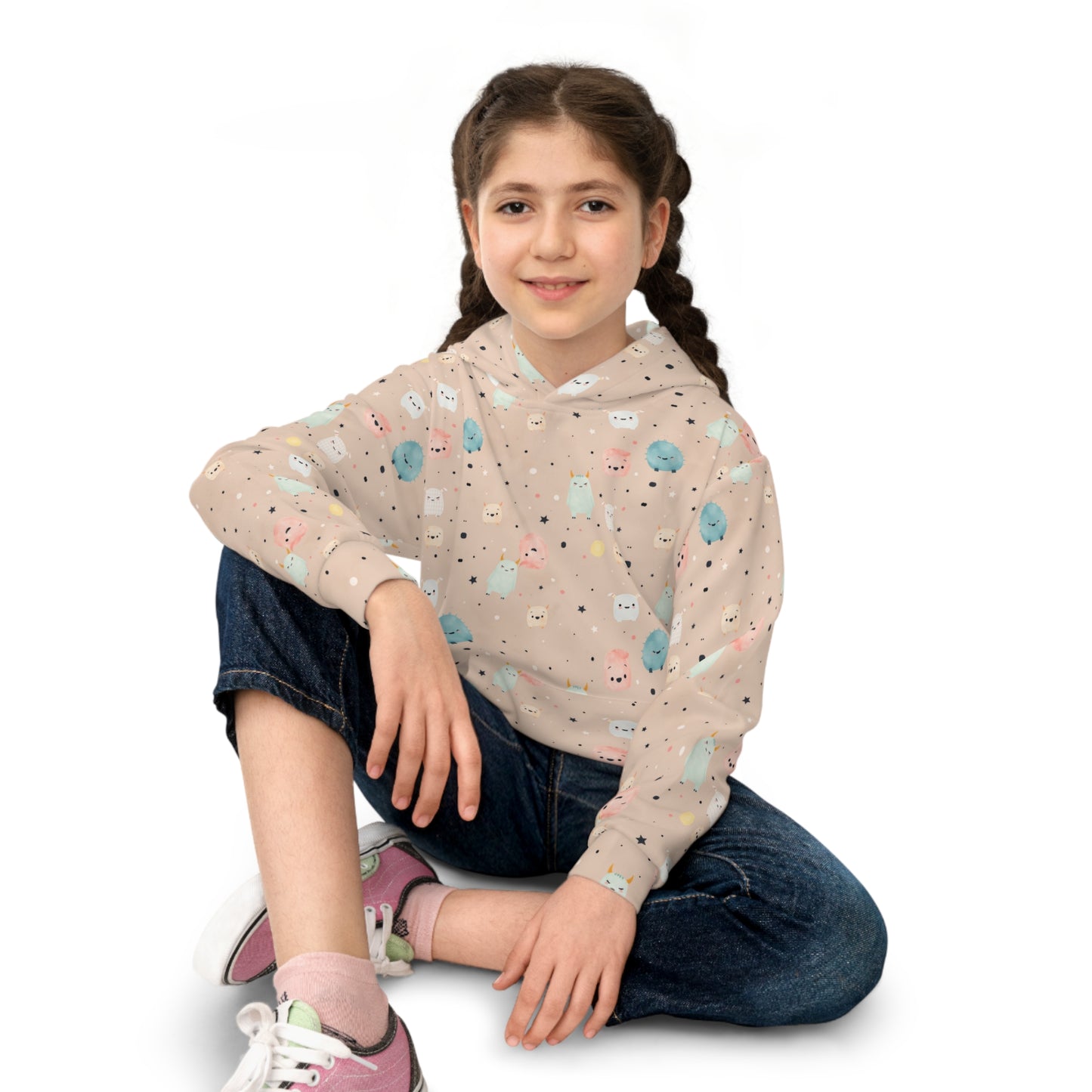 Peachy Pocket Pals Youth Hoodie