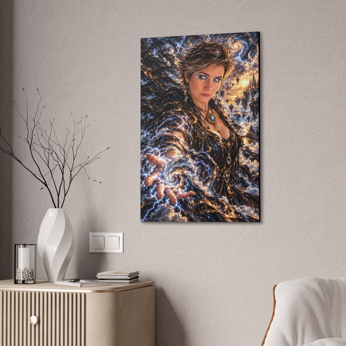 Become the Storm – Powerful Lightning Fantasy Art Print