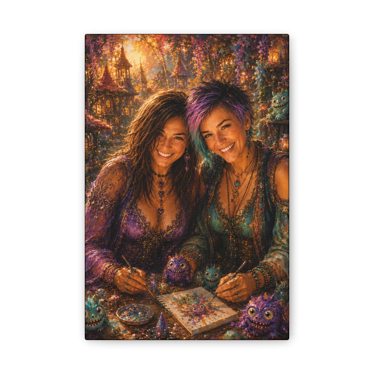 Mischief Makers – Whimsical Best Friends Fantasy Art Print