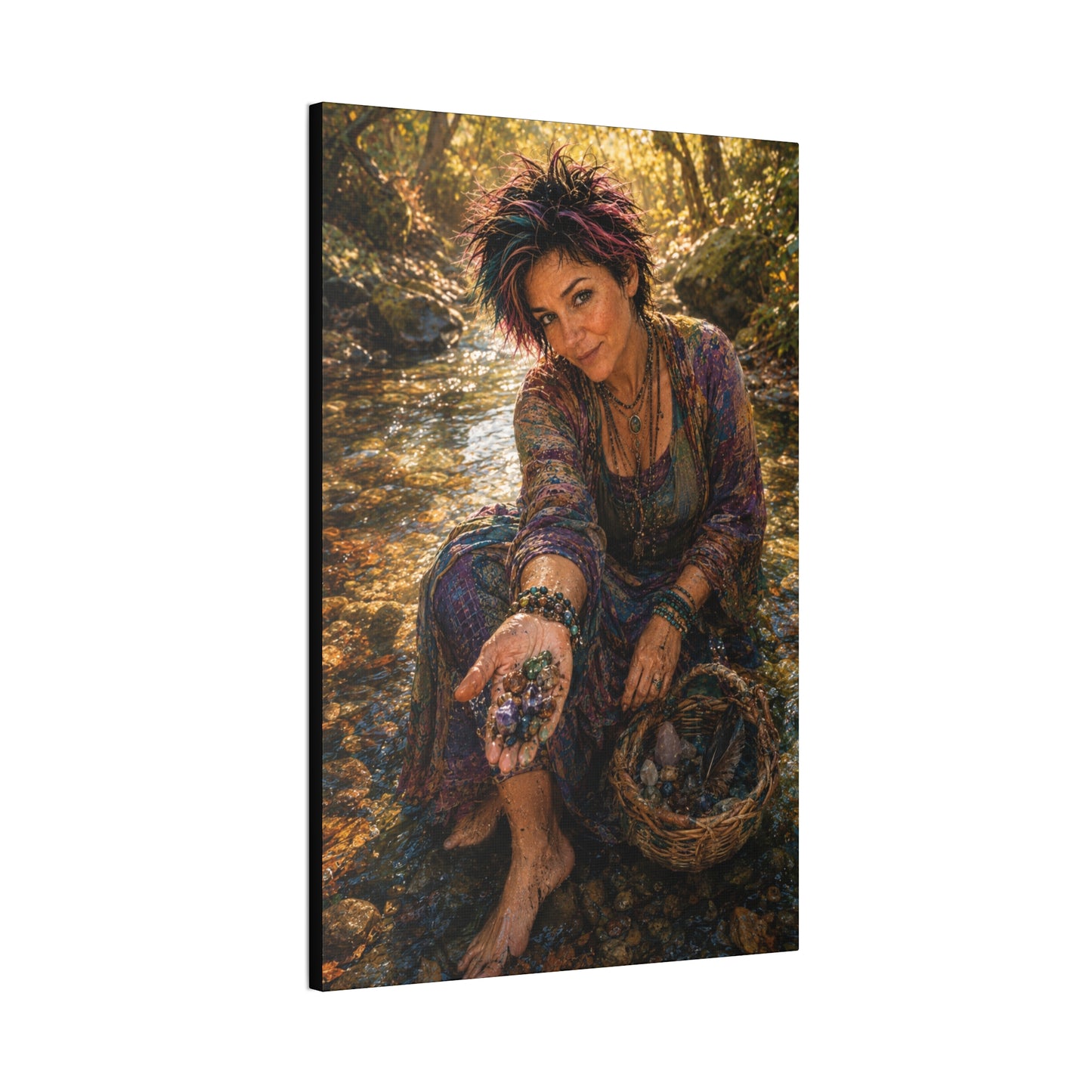 What the River Gives – Crystal Collector Nature Art Print