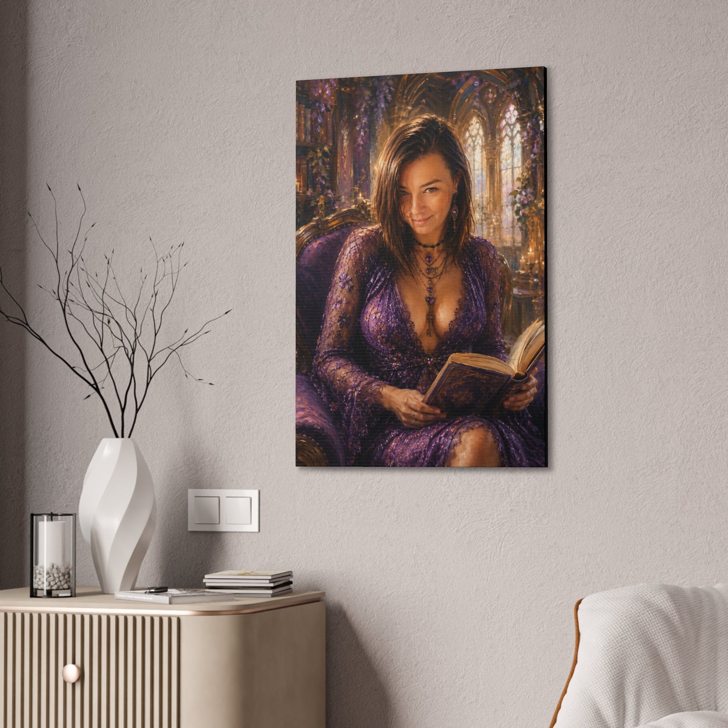 A Little Bedtime Magic – Dark Academia Book Lover Art Print