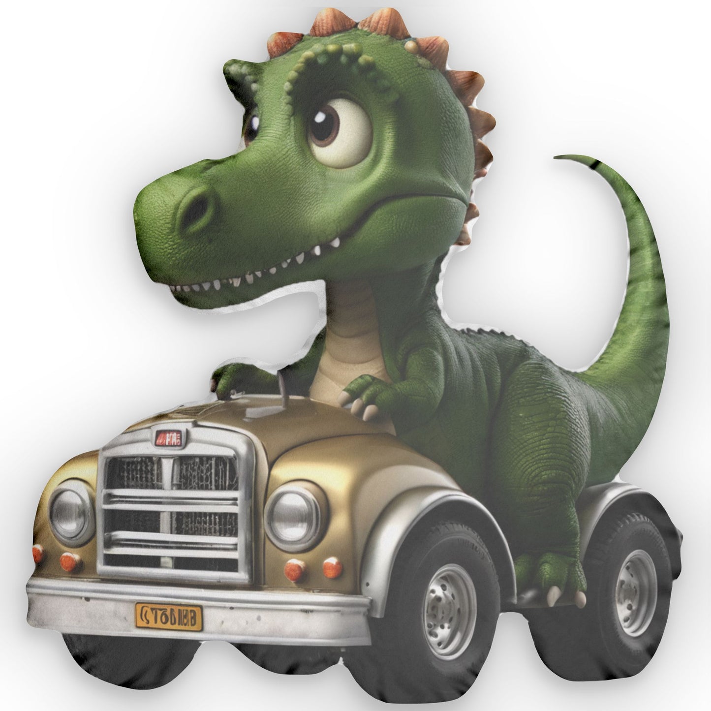 Dino Truck Pillow