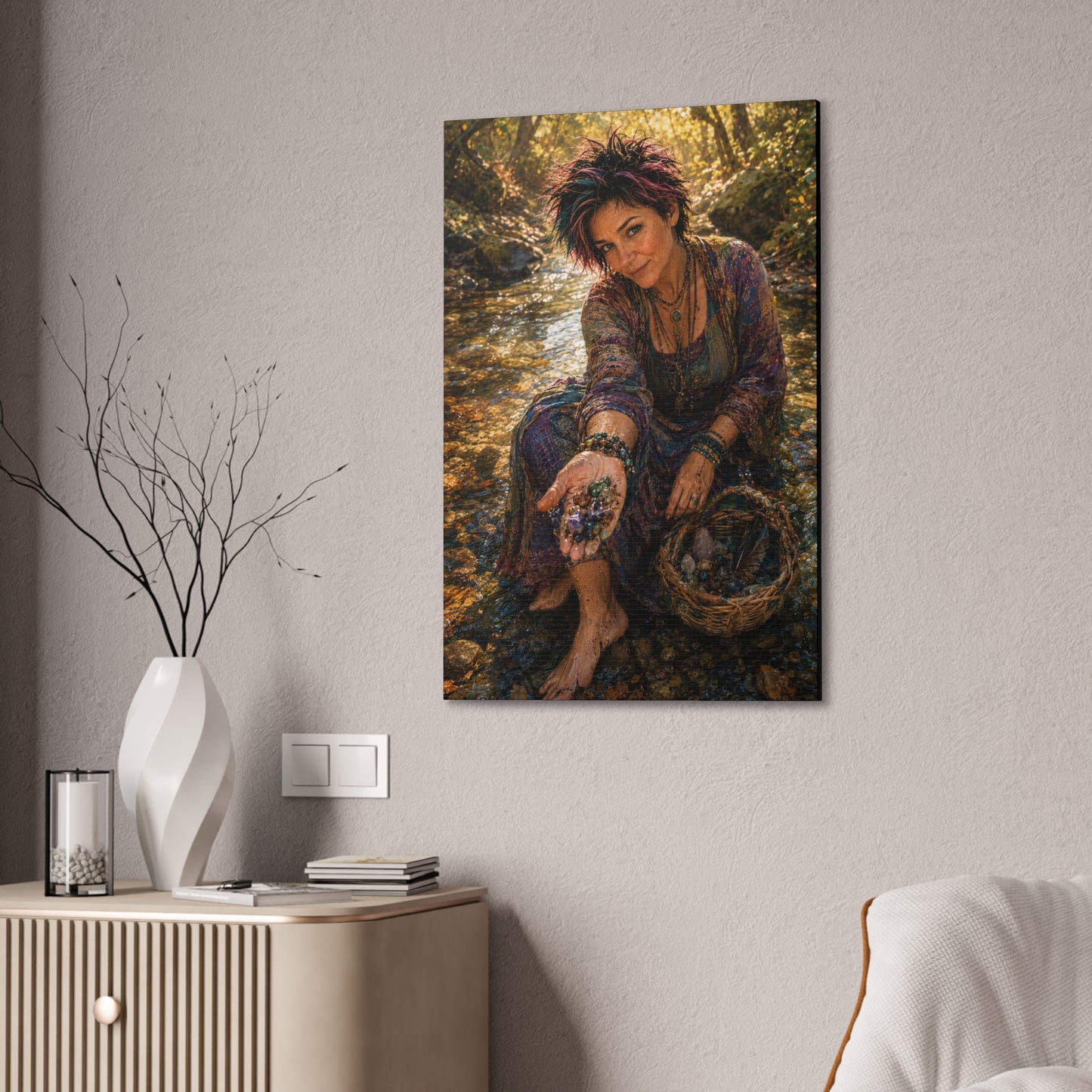 What the River Gives – Crystal Collector Nature Art Print