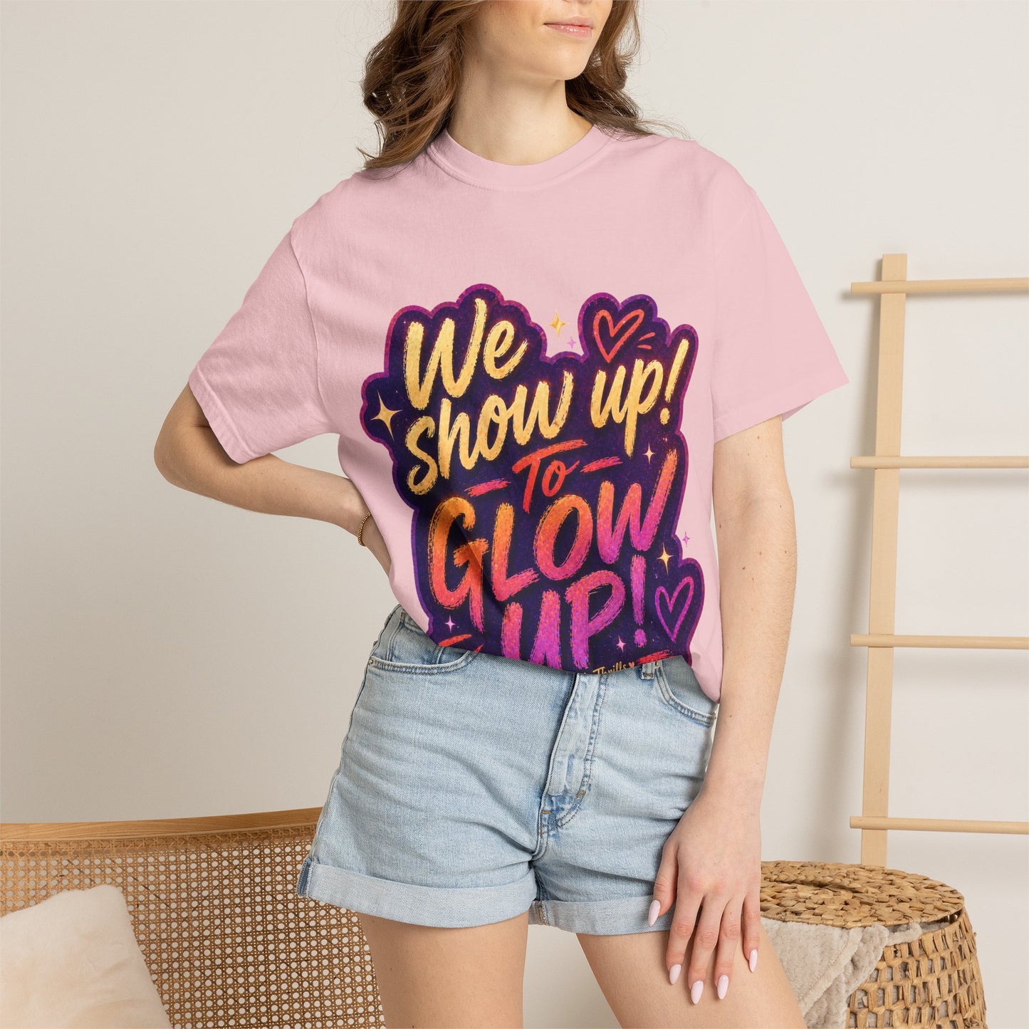 Show Up → Glow Up Tee