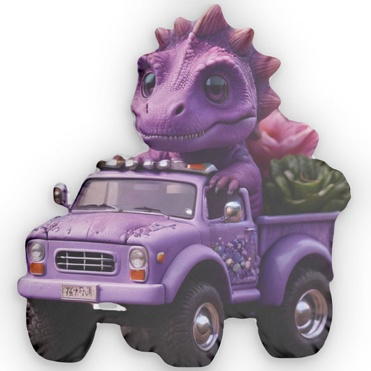 Dino Truck Pillow