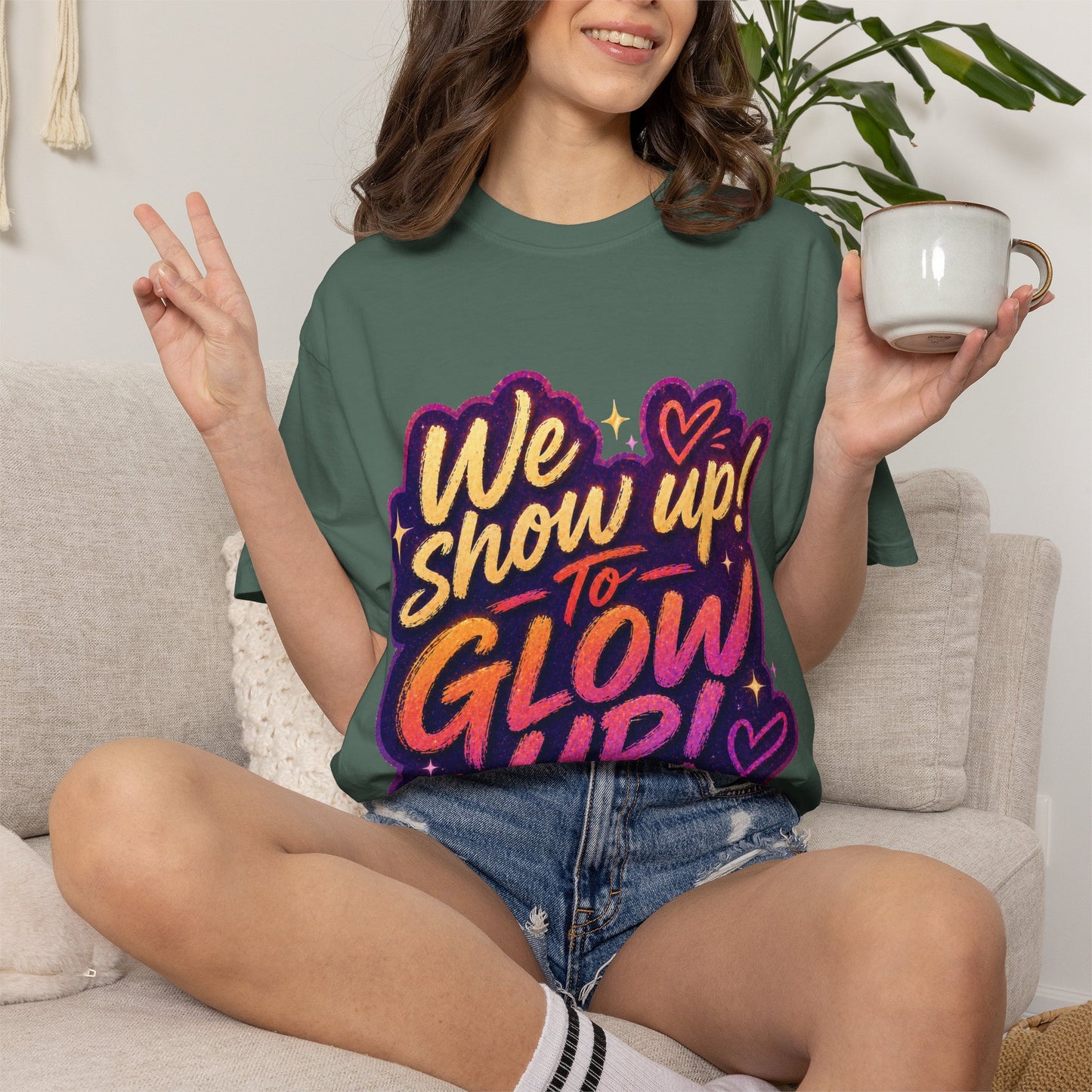 Show Up → Glow Up Tee