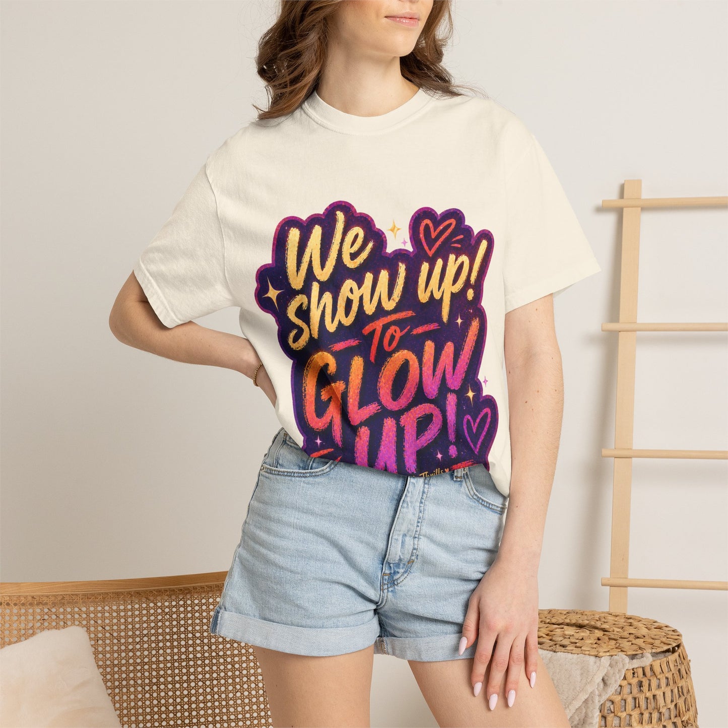 Show Up → Glow Up Tee