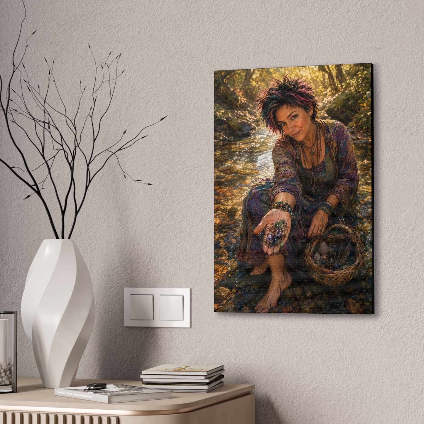 What the River Gives – Crystal Collector Nature Art Print