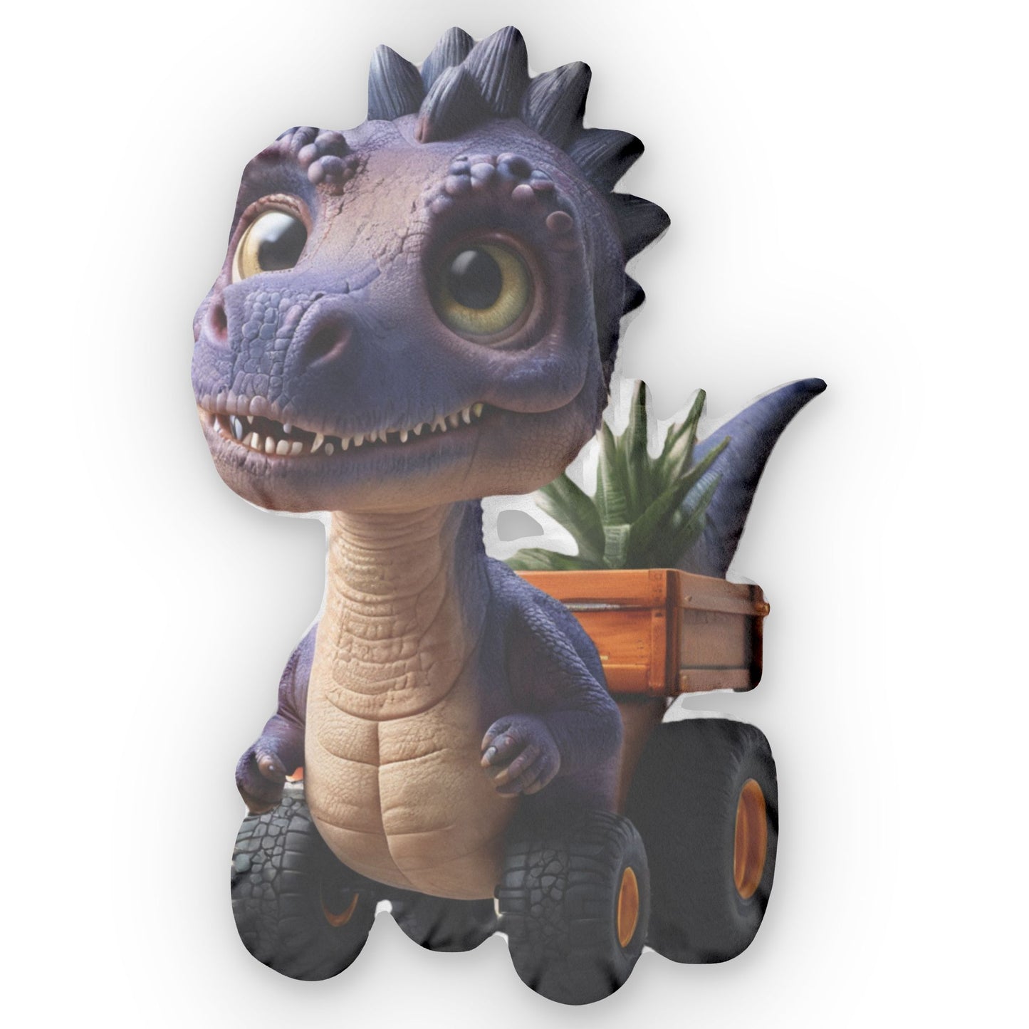 Dino Truck Pillow