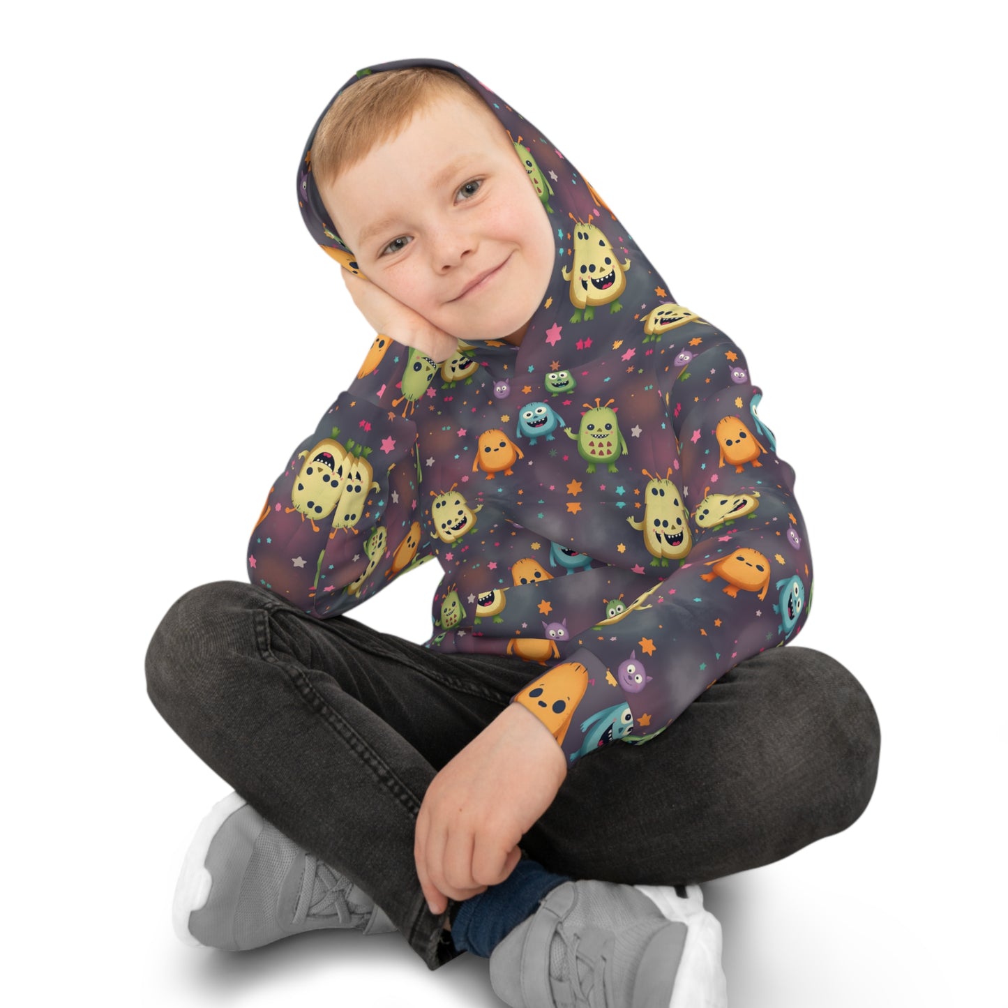 Starry Monster Mischief Youth Hoodie
