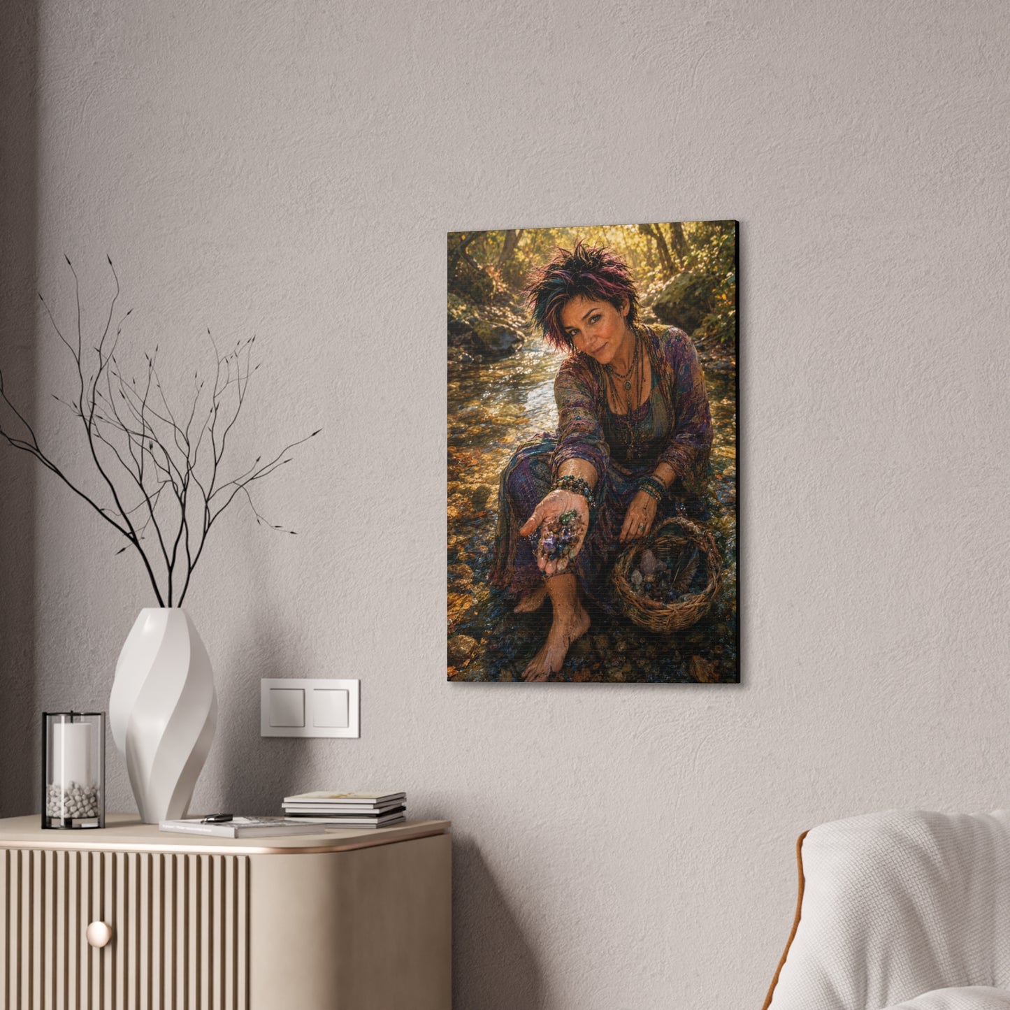 What the River Gives – Crystal Collector Nature Art Print