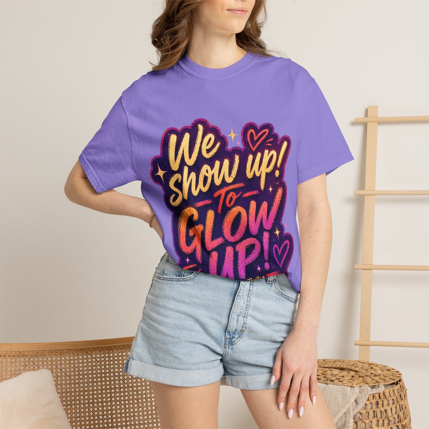 Show Up → Glow Up Tee
