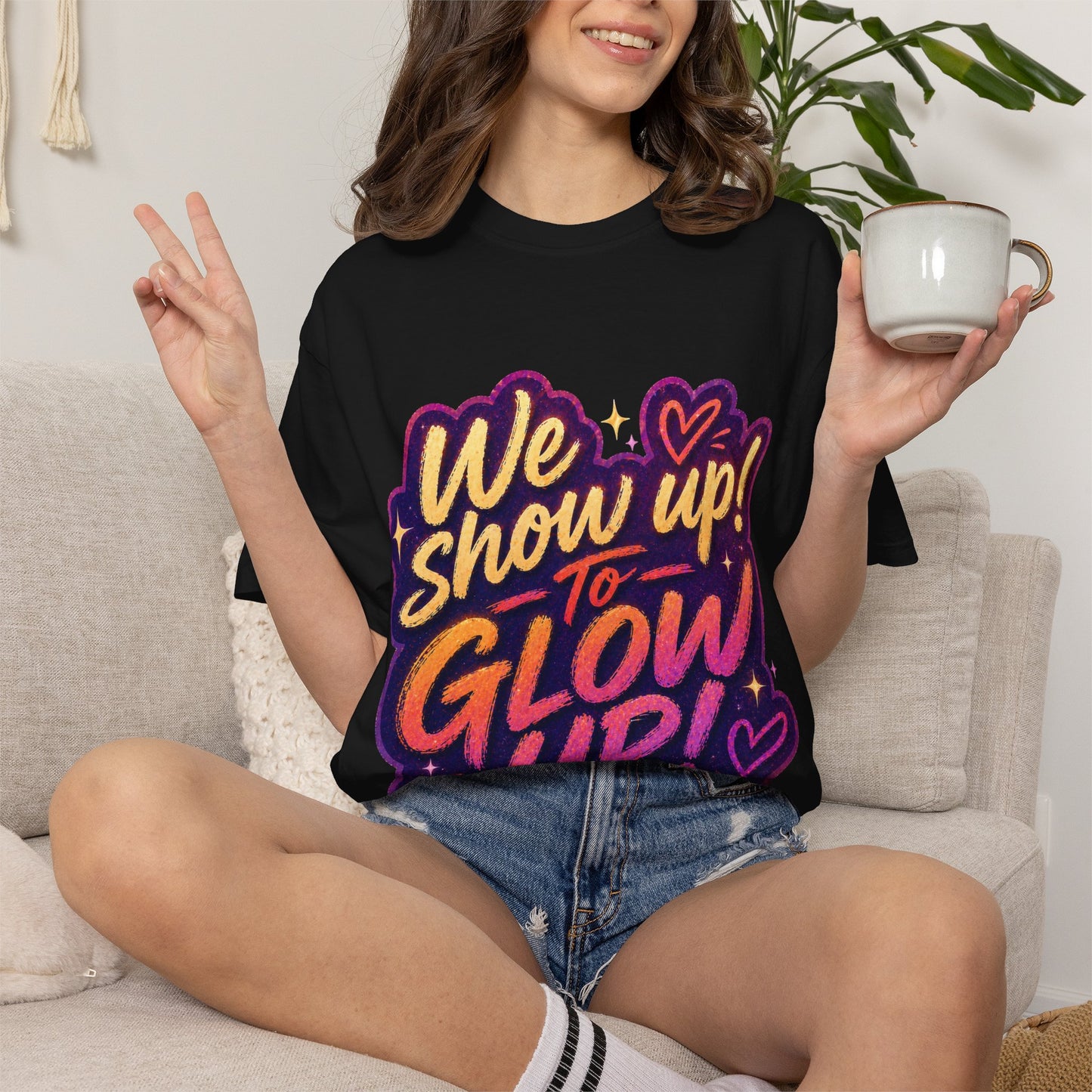 Show Up → Glow Up Tee
