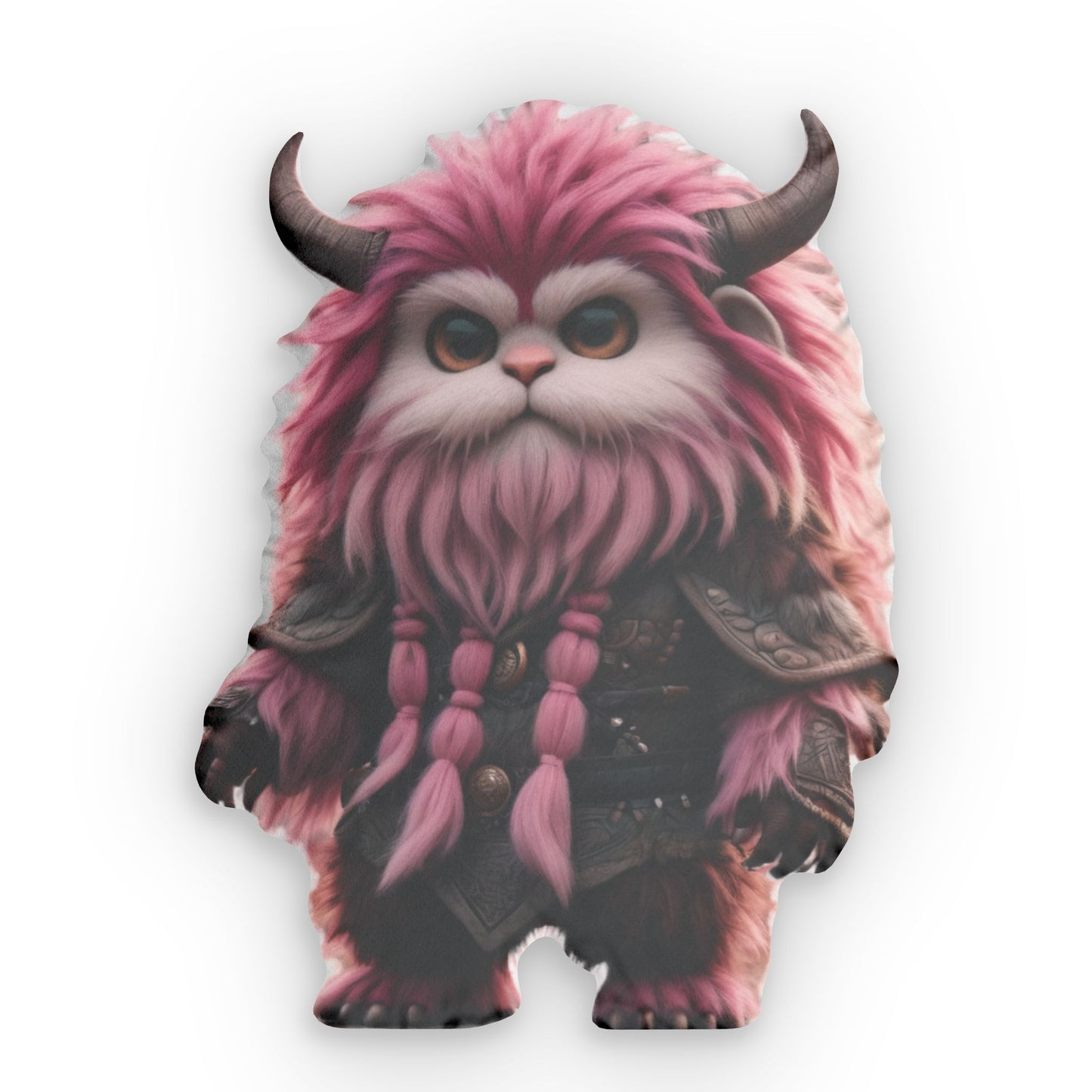 Viking Shaped Pillows (PinkBeard the Brave)