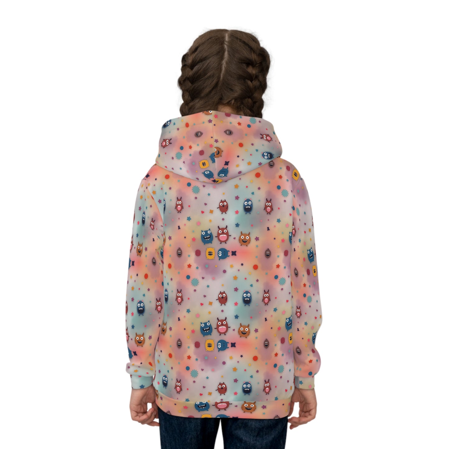Pastel Polka Monster Parade Youth Hoodie