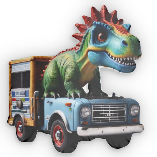 Dino Truck Pillow