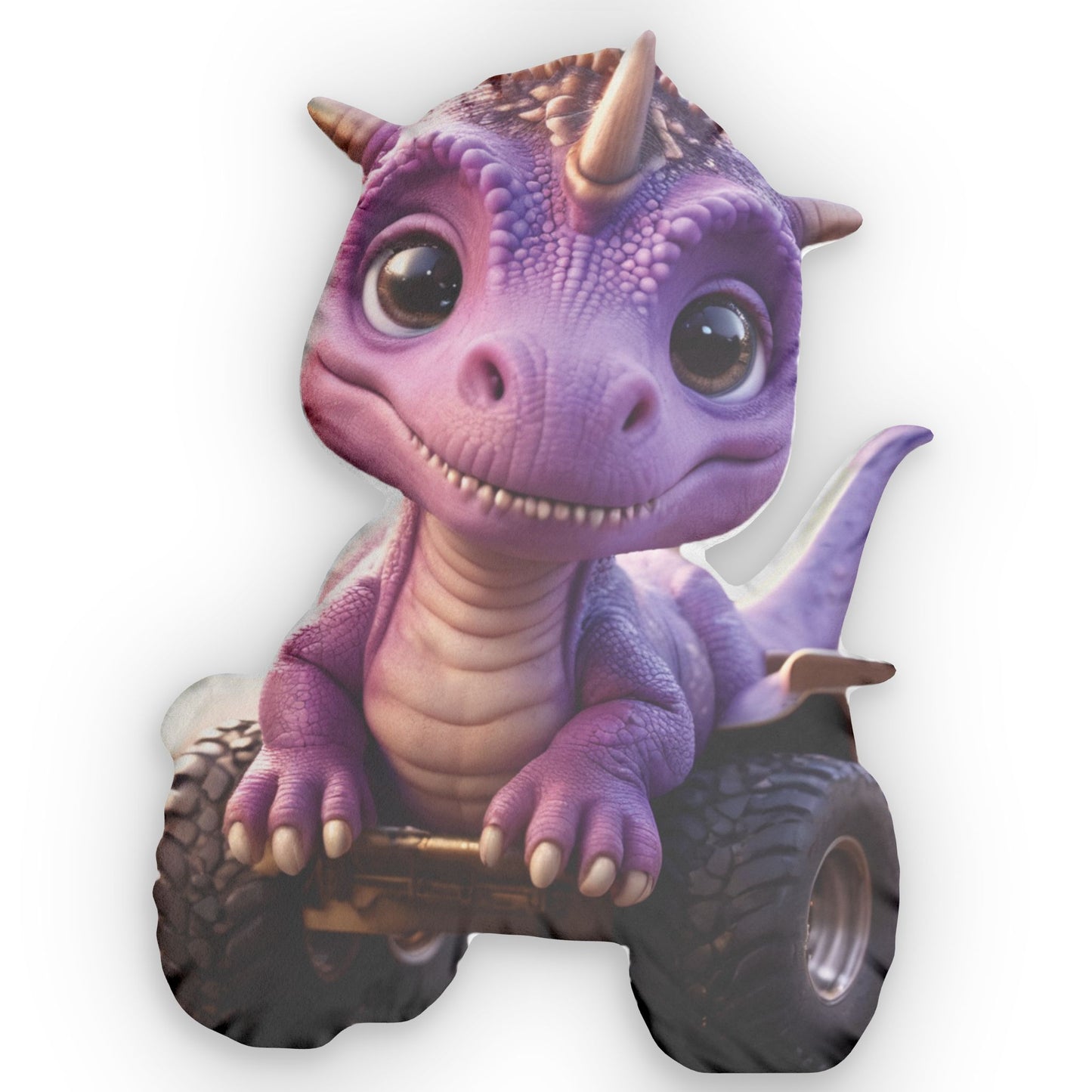 Dino Truck Pillow